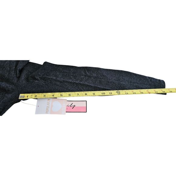 Popular 21 Maternity Shirt Charcoal Gray Long Sleeve V-Neck Top Size S NWT - Picture 7 of 9